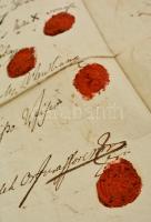 1800 Viaszpecsétes adóslevél gróf Pálffy József, Gulácsi Gábor és mások aláírásával