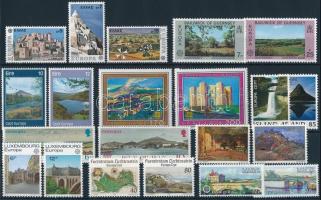 Europa motívum 12 db klf sor + 3 kisív 2 stecklapon Europe 12 diff set + 3 minisheet