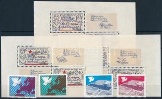 Europa motívum 12 db klf sor + 3 kisív 2 stecklapon Europe 12 diff set + 3 minisheet