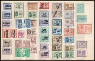 Számlailleték bélyegek kétoldalas közepes berakólapon