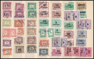 Számlailleték bélyegek kétoldalas közepes berakólapon