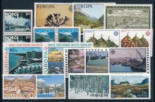 Europa CEPT 7 sets + 1 stamp, Europa CEPT motívum 7 db klf sor + 1 db önálló érték