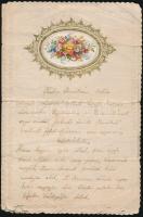 1872 Litho mintával díszített levélpapírra írt levél