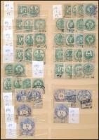 1873-1891 Fogazat és típusvariációk 2 db kétoldalas A4-es berakólapon