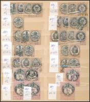 1873-1891 Fogazat és típusvariációk 2 db kétoldalas A4-es berakólapon