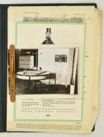 cca 1934 A Krause fénymásológép fotói, számlái, szórólapja mappába gyűjtve