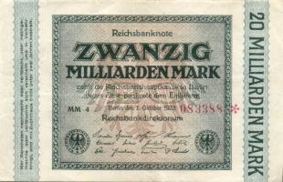 Német Birodalom/Weimari Köztársaság 1923. 20.000.000.000M T:II/III
