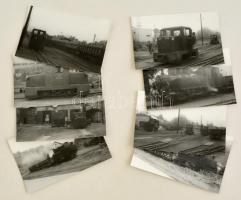 cca 1960-1970 Linzbauer Tamás: A börzsönyi úttörővasút, 8 db fotó, hátuljukon feliratozva, pecséttel jelezve, 9×14 cm