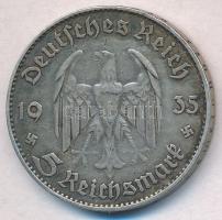 Német Harmadik Birodalom 1935J 5M Ag "Náci hatalom első évfordulója" T:2
German Third Rei...