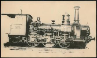 cca 1920-1930 Ganz-mozdony, fotó, 10,5×18 cm