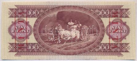 1975. 100Ft "B000-000887" sorozat- és sorszámmal, illetve "MINTA" felülnyomással...