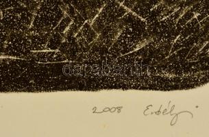 Erdélyi jelzéssel: Gép 3 (Leica). Litográfia, papír, 20×28 cm