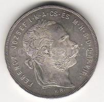 Ungarn, 1870 KB, 1 Forint, Silber, J.358, Erh.:vz +/kiváló +, R!