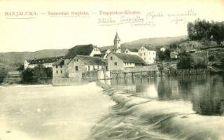 Banja Luka, Banjaluka; Samostan trapista / Traippsten-Kloster / Trappist monastery and cheese manufacture. W. L. Bp. 1644. (glue mark)