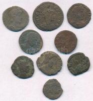 9db-os tisztítatlan, sérült római rézpénz tétel T:3,3- 9pcs of various uncleaned, damaged Roman copper coin C:F,VG