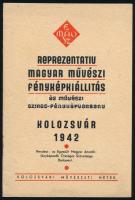 1942 Reprezentatív magyar művészi fényképkiállítás és művészi színes-fényképverseny, Kolozsvár, rendezi: Egyesület Magyar Amatőrfényképezők Országos Szövetsége, ismertető füzet a kiállított munkák jegyzékével, tűzött papírkötésben, 16 p.