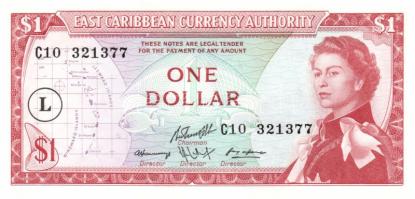 Kelet-Karibi Államok 1965. 1$ "L" fny-sal T:I