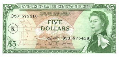 Kelet-Karibi Államok 1965. 5$ "K" fny-sal T:I