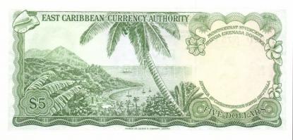 Kelet-Karibi Államok 1965. 5$ "K" fny-sal T:I