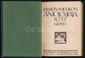 Erdélyi Helikon antológiája 1927 I. kötet. Kolozsvár, 1927, Erdélyi Szépmíves Céh. Egészvászon kötés, jó állapotban.