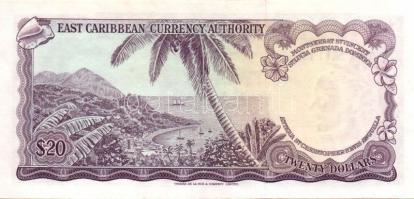 Kelet-Karibi Államok 1965. 20$ Sign.9 T:I