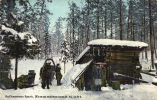 LOural Nord. Maison dhabitation de exploiteurs dor / Ural, Russian folklore, House of Gold Exploiters