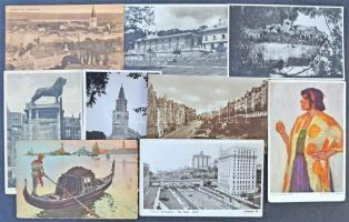 Egy doboznyi RÉGI főleg külföldi képeslap 1900-tól 1940-ig / A box of pre-1945 mostly European postcards