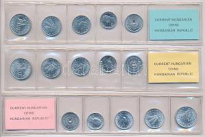 1990. 2f-50f (5xklf) forgalmi sor fólia tokban + 1991. 2f-50f (5xklf) forgalmi sor fólia tokban + 19...