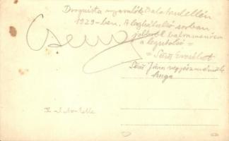 1929 Balatonlelle, Drogista nyaralók fürdőruhás csoportképe. photo (EK)