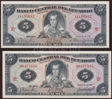 Ekvádor 1970.2.27. 5S (2x) 2klf aláírással T:I
