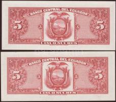 Ekvádor 1970.2.27. 5S (2x) 2klf aláírással T:I