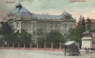 Kolozsvár, Cluj; Egyetemi könyvtár, árus bódéja / university library, vendors booth (Rb)