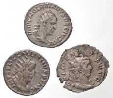 Római Birodalom / Antiokheia / Traianus Decius 249-251. Antoninianus Ag (3,9g) + Róma / Gallienus 256-257. Antoninianus Ag (3,19g) + Lugdunum / 258-259. Antoninianus Ag (2,66g) T:2,2- rep. Roman Empire / Antioch / Trajan Decius 249-251. Antoninianus Ag IMP C M Q TRAIANVS DECIVS AVG / VERITAS AVG (3,9g) + Rome / Gallienus 256-257. Antoninianus Ag IMP C P LIC GALLIENVS P F AVG / VICTORIA GERM (3,19g) + Lugdunum / 258-259. Antoninianus Ag GALLIENVS P F AVG / VICT GERMANICA (2,66g) C:XF,VF cracked RIC IV 28b; V 49; 174.