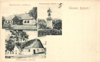 Kápolnásnyék, Nyék; Vörösmarty Mihály szülőháza, lakhelye, Vörösmarty szobor (EK)
