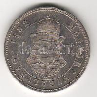 Ungarn, 1882 KB, 1 Forint, Silber, J.359, Erh.:ss/vz mit kleine RF, nagyon szép/kiváló kis peremhibával
