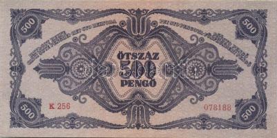 1945. 500P, 1000P bélyeggel T:II+ Csak egyszer hajtva, törve nem!