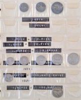 98db-os vegyes külföldi fémpénz tétel albumba rendezve, közte Albánia, Belgium, Dánia, Kína (közte h...