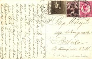 1934 Székelyudvarhely, Odorheiu Secuiesc; Fő tér, Koncz gyógyszertár, Mártinovitsné és Schuller üzle...