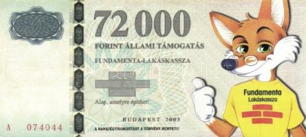 3klf bankjegyet ábrázoló modern reklámpénz