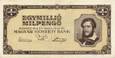 1945-46. 1000.000P, 1000.000.000P, 1000.000Milpengő, 10.000B.-pengő T:I-