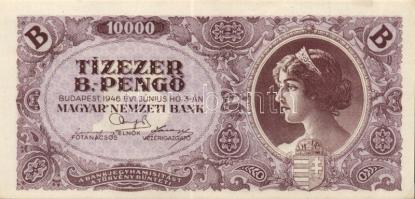 1945-46. 1000.000P, 1000.000.000P, 1000.000Milpengő, 10.000B.-pengő T:I-