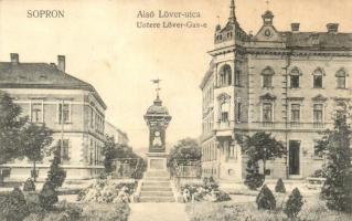 Sopron, Alsó Löver utca. Monsberger Gottfried kiadása (fl)