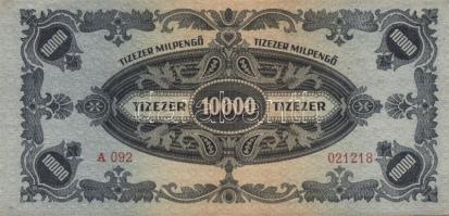 1946. 10.000Milpengő, 100.000Milpengő, 100.000.000Milpengő, 1000.000.000Milpengő, 100.000B.-pengő T:...