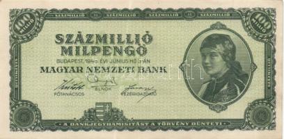 1946. 10.000Milpengő, 100.000Milpengő, 100.000.000Milpengő, 1000.000.000Milpengő, 100.000B.-pengő T:...