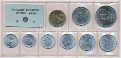 1979. 2f-10Ft (9xklf) érmés forgalmi sor fóliatokban T:1 Adamo FO12