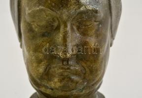 Erdey Dezső (1902-1957): Aquinói Szent Tamás, festett gipsz szobor, jelzés nélkül, kopásokkal, m: 26...