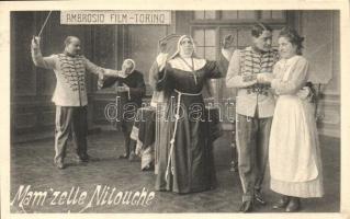 Torino, Turin; Ambrosio Film. Mamzelle Nitouche vaudeville opérette, actors, advertisement card