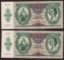 1936. 10P (2x) egymásutáni sorszámmal T:I
