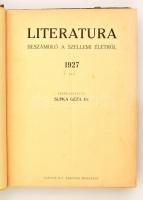 1927 A Literatura c. folyóirat teljes évfolyama bekötve félvászon kötésben.