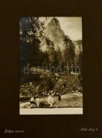 1932 Erdélyi városképes és tájképes fotók és képeslapok albumba ragasztva, összesen 38 db, köztük Br...